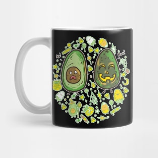 avocado jack o lantern Mug